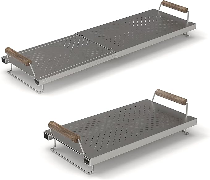 Adjustable Grill Warming Rack for Blackstone 17 22 28 36 Inch Grill, Stainless Steel Grill Warming Rack for Weber Charbroil Camp Chef and Most Tabletop Flattop Grill Accessories