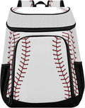 xigua Sport Stripe Baseball Cooler Backpack Leakproof Large Capacity Insulated Backpack Cooler Bag Lunch Bag for Work/Hiking/Camping/Beach/Fishing