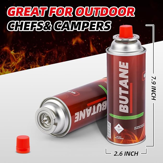 Butane Fuel Canisters for Portable Camping Stoves