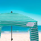 Qipi Beach Cabana - Easy to Set Up Canopy, Waterproof, Portable 6' x 6' Beach Shelter, Included Side Wall, Shade with UPF 50+ UV Protection, Ultimate Sun Umbrella - for Kids, Family & Friends