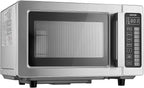 VEVOR Commercial Microwave Oven, 0.9 Cu Ft, 1000W Digital Stainless Steel Countertop Microwave Oven with Touchscreen, 10 Cooking Presets, 5 Power Levels, Multi-Lock Door & Easy Clean for Restaurants