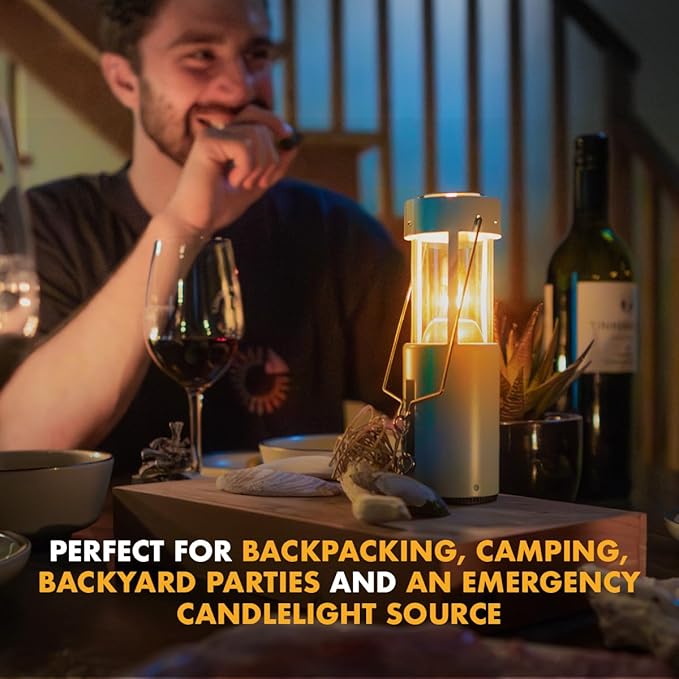 UCO Original Candle Lantern Kit – Aluminum Camping Lantern with 2 Emergency Candles, Light Reflector & Cocoon Case – Windproof Survival Lantern for Backpacking, Hiking & Power Outages