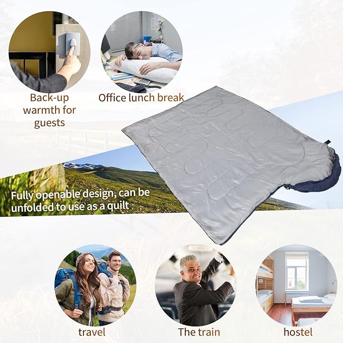 Macarrie 4 Pcs Bulk Sleeping Bags for Homeless Donation Shelter Adults 0 Degree Waterproof Backpack Bags with Compression Sack for Cold Weather Emergency Hiking Camping Warm
