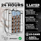 SHITI Coolers Cooler for Camping, Travel, Beach, Soft Lunch Box for Food, Drinks & Ice, Portable, Waterproof 24 Hr Insulated Bag with Shoulder Straps, Customizable