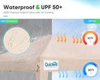 Quictent 10x20 Pop up Canopy Without Sidewalls Easy up Canopy Tent Instant Shelter with Windows for Outdoor Event Party