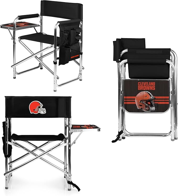 Picnic TIME NFL Unisex-Adult NFL Sports Chair with Side Table, Beach Chair, Camp Chair for Adults