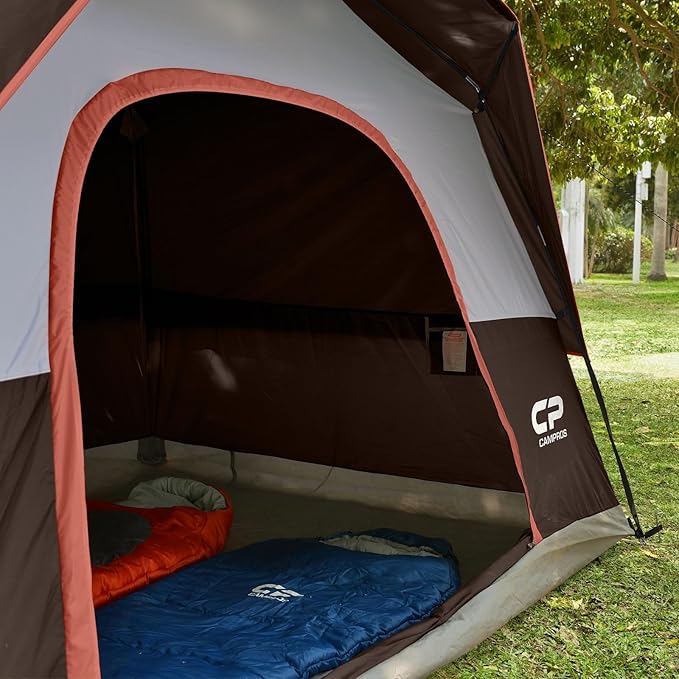 Tents for Camping 4 Person Tent Waterproof Windproof Double Layer Camping Tent, Easy Setup Dome Tent with Large Mesh Windows & Wider Door for Outdoor Camping & Hiking