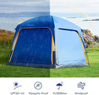 ABORON SUV Tent, 4/6 Person Waterproof SUV Camping Tent, Easy Setup Car Tent with Rainfly & Awning for Family Outdoor Adventures
