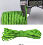 Dyneema Reflective Rope -2mm 400kg Fracture Strain - Suitable for Tents, Kite Surfing, and Other 65 feet (Green, 4mm)