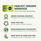 GreenPan Mini Healthy Ceramic Nonstick, 5" Round Egg Pan, PFAS-Free, Dishwasher Safe, Stay Cool Handle, Black