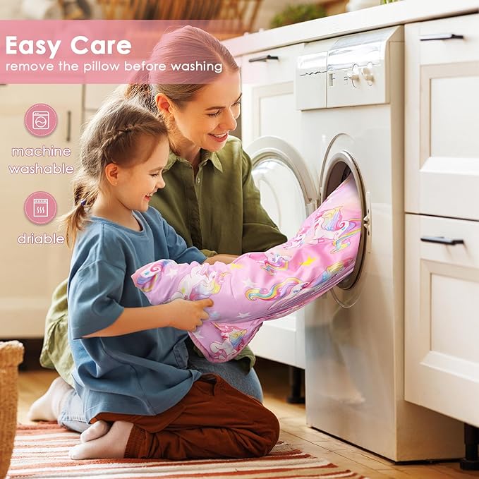 Kids Nap Mat Portable Slumber Bags with Removable Pillow and Blanket for Girls Boys, Lightweight Extra Large Sleeping Bag for Preschool Camping Daycare