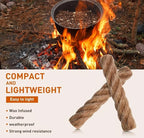 Survival Waterproof Match Kit – 20/40/60/80/100 Fire Starters with Extra Striker, Metal Tin & 20 Waxed Tinder Cords – Stormproof Windproof for Camping & Emergency (5 x Tin Matches + Wax Rope)