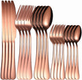 Flatware sets White Gold Cutlery Set 20Pcs Forks Spoons Knifes Stainless Steel Cutlery Set Kitchen Tableware Sets Dinnerware Set Dropshipping Stainless Steel