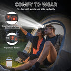 USB Rechargeable Headlamp 12000 Lumen Ultra Bright LED Work Headlight, 4 Modes Waterproof Head Lamp Best Headlamps for Adults, Camping, Outdoors & Hard Hat Work Zoomable Headlight (Sliver)
