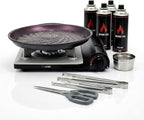 TECHEF - Stovetop Korean BBQ Non-Stick Grill Pan with Agni Portable Gas Stove Burner, Made in Korea (Master KBBQ Set)