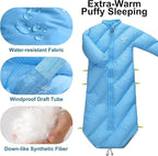 Walkable Toddler Sleeping Bags for Kids, Boys Girls (2T-4T) - Puffy Camping Sleeping Sack for Indoor, Outdoor, Travel, Sleepover, Slumber Party (up to 46 in)- Machine Washable, Lightweight