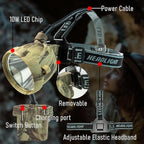 Coon Hunting Lights,Camo LED Hunting Headlamp with 6 Lighting Modes, 4 Powerful LEDs, Rechargeable Headlight Waterproof for Coon, Coyotes, Hog, Predators