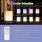 FUYO Outdoor Table Lamp Lantern Shower Lamp Cordless LED Portable with Warm White RGB Colour IP44 Rainproof, with Handle, PE & Metal for Balcony Patio Garden Camping Bathroom