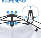 Pop Up Privacy Shower Tent, Portable Double Outdoor Camping Shower Shelter, Changing Room Instant Tent with 2 Rooms