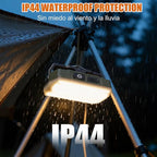 Camping Light,Rechargeable Portable LED Magnetic Spotlight Waterproof Magnetic Work Light,Cordless Battery Powered Flood Lights for Hiking,Fishing,Tent,Outdoor,Job Site,Car Repair,Garage (2pcs)