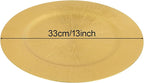CNCEST 100 PCS Antique Charger Plates Bulk 13'' Plastic Embossed Dinner Plate Chargers Round Floral Plates for Wedding Decorative Chargers for Table Dinner Kitchen Party Decoration (Gold2,100PCS)