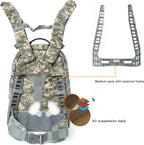Akmax MOLLE II Medium Rucksack Military Tactical Backpack with Detachable Side Pouches & Upgraded Frame for Enhanced Comfort
