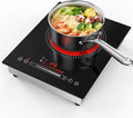 Single Burner Electric Cooktop, 110V1800W Electric Stove, LED Display with Touch Control, 11 Power Levels, Child Safety Lock and Timer, Overheat Protection.