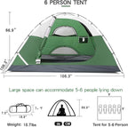 CAMEL CROWN 4/6 Person Tent Waterproof Lightweight Portable Backpacking Tent for Outdoor Camping Hiking