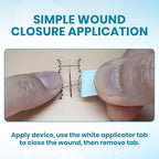 Emergency Wound Closures - Surgical-Grade Laceration Repair Without Stitches | Skin Closure Alternative to Butterfly Bandages | First Aid Kit Essential (6 Medium Wound Closure Devices)