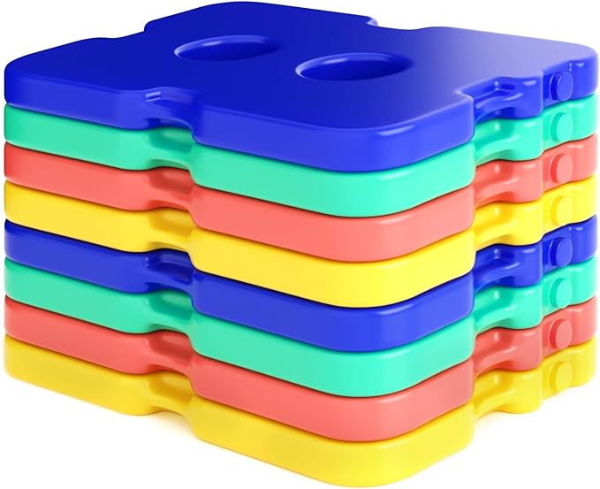 Healthy Packers Ice Packs for Lunch Boxes & Coolers - 8pk Original Cool Pack | Slim & Long-Lasting Reusable Ice Pack for Lunch Bags | Freezer Packs for Coolers (Set of 8)