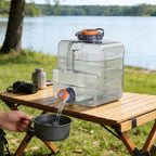 RedSwing 3.2 Gallon BPA Free Water Container, Portable Water Storage Tank with Spigot for Outdoor Camping Travel Hiking, PC Food Grade Thickened Bucket, Grey, 12L