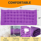 2 Pack Camping Cot with Mattress Comfortable Cot Bed Folding Cot Heavy Duty Blue and Purple Cots for Sleeping with Carry Bag for Adults Kids Guest Bed Outdoor Indoor Home