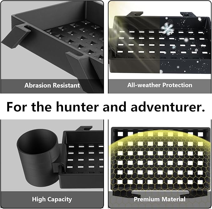 Storage Racks for Hub-Type Hunting Blinds, Ground Tent Storage, Hunting Equipment, and Outdoor Storage Accessories.