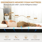 4 Inch Trifold Mattress, Twin Size Foldable Memory Foam Mattress with Viscose Derived from Bamboo Washable Cover, Folding Mattress Topper Floor Bed for Camping, Guest, RV, Ventilated