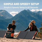 Jackery SolarSaga 100W Bifacial Portable Solar Panel for Explorer 240/300/500/1000/1500 Power Stations, Foldable Solar Cell Solar Charger with USB Outputs for Phones, Rooftops, Outdoor Camping and RVs