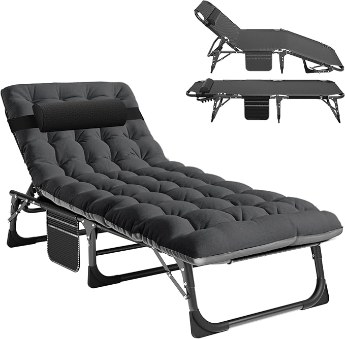 Slsy Folding Bed with Mattress, Cot Size Foldable Guest Beds, Hideaway Cot for Adults, Portable Fold up Bed with Adjustable Positions for Home, Office, Indoor, Outdoor