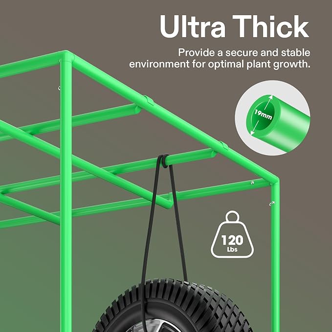 2pcs VIVOSUN Grow Tent Support Poles, Hanging Bar for 4x2 Grow Tent 48" x 24”