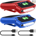 Mudder LED Clip on Cap Lights USB Rechargeable Cap Flashlight Clip Waterproof Ultra Bright Hat Flashlight Headlamp for Fishing Camping Hand Work