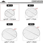 CAMPINGMOON φ4.9-inch Round Stainless Steel Cooking Grid Grill Fits for Backpacking Pocket Stove W13