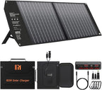 60W Portable Solar Panels Charger with PD3.0 PD45W USB-C QC3.0 USB-A 18V DC MC4 Outputs Foldable Solar Panel for Camping RV Trip Fast Charging for Small Power Station Generator Cell Phone Power Bank