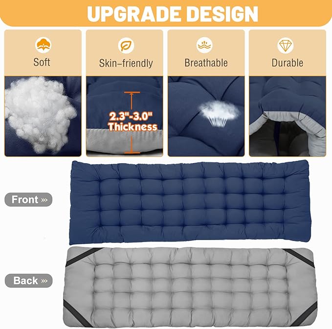 DoCred Folding Camping Cot with Mattress, 2 Pack Heavy Duty Folding Cot for Adults, Portable Sleeping Cot Bed Adults Outdoor Bed with Carry Bag, Travel Camp Cots