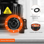Electric Charcoal Burner Starter Stove - ETL Approved 600W Coal Burner Coconut Coals Heater Warmer with Stainless Detachable Handle Tongs | Burner for Charcoal Fast Heating Long Cable BBQ Kitchen