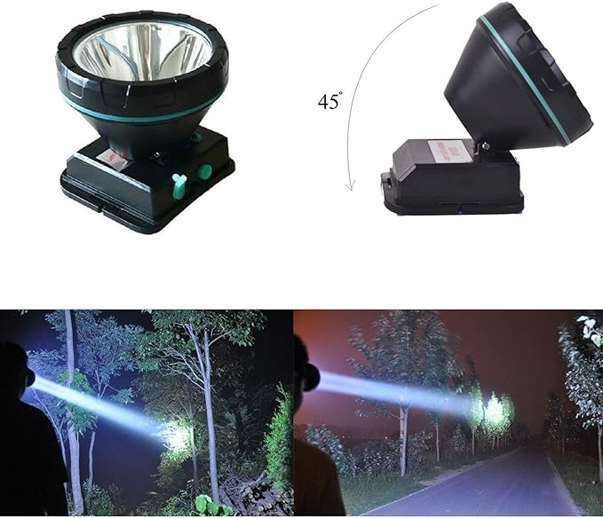 Bright Headlamp Rechargeable LED Torch for Mining,Camping, Hiking, Fishing