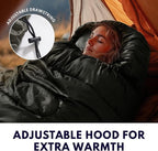 XXL Winter Sleeping Bags for Adults Cold Weather,Camping Sleeping Bag for Kids with Compression Sack,4 Season Camping Essentials Gear for Hiking,Traveling,Outdoor,Backpacking,Climbing