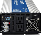 4000W Pure Sine Wave Inverter DC 12V to AC 110V 120V Power Inverter with Dual AC Outlets & Hardwire Terminal & LED Display for Solar,Home Backup Power,Outdoor Over 90% Efficiency