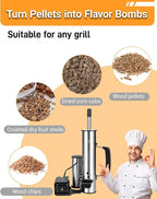 Cold Smoke Generator for Any Grill - 304 Stainless Steel Smoker Tube, Double Tube to Cut Tar for Non Greasy Taste, Anti Scald Handle for Camping/Backyard BBQ Best Gifts for Men Dad Husband BBQ Lovers