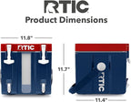 RTIC Halftime Water Cooler Portable Carrier Container, Drink Beverage Dispenser, Stackable with 2 Taps, Bottleless, BPA-Free, for Sports, Camping, BBQ, Parties, Picnic, & More, Patriot