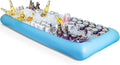 Novelty Place Inflatable Ice Serving Buffet Bar with Drain Plug - Blue Salad Food Tray and Drinks Cooler for Party Picnic & Camping (Pack of 1)