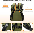 NOL Natural Organic Lifestyle Double Deck Large Waterproof Insulated Cooler Backpack for Men & Women, 32L/57 Cans Leak Proof Cooler Lunch Backpack for Picnic, Camping, Beach, Outdoor, Amy Green