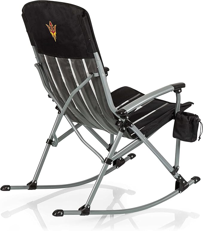 Picnic TIME NCAA Unisex-Adult NCAA Outdoor Rocking Camp Chair, XL Heavy Duty Camping Chair for Adults